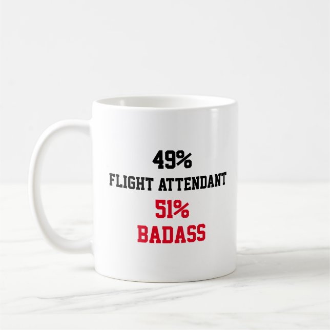 Flight attendant Badass Coffee Mug (Left)