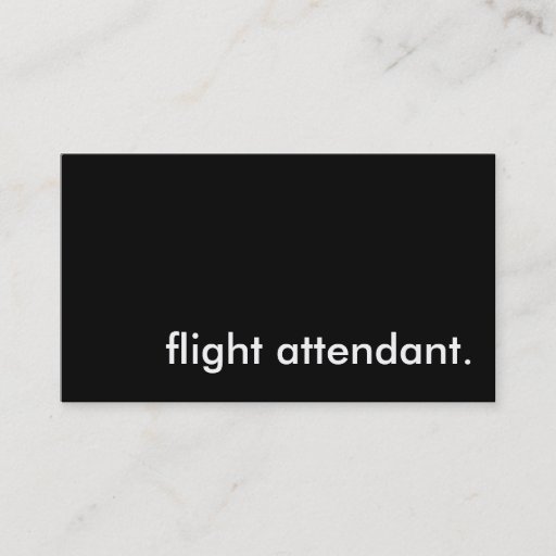 Customizable flight attendant. business card