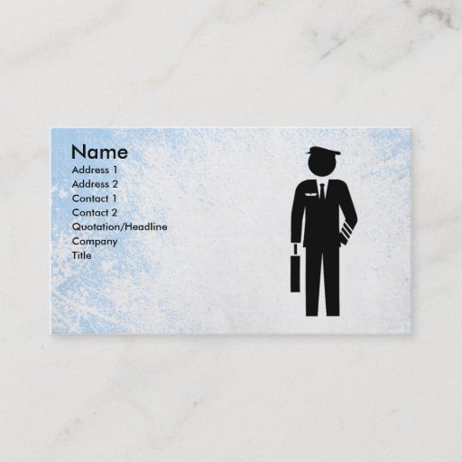 Customizable Flight Attendant Business Card Template