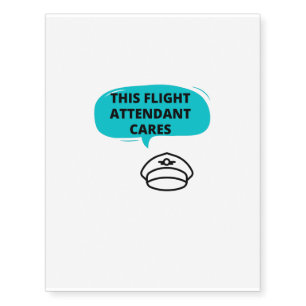 FLIGHT ATTENDANT CARES TEMPORARY TATTOOS