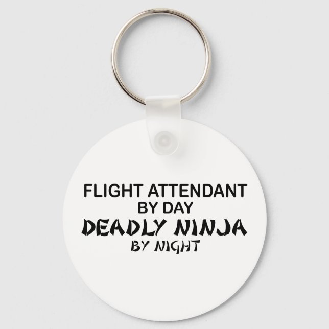 Flight Attendant Deadly Ninja Keychain (Front)