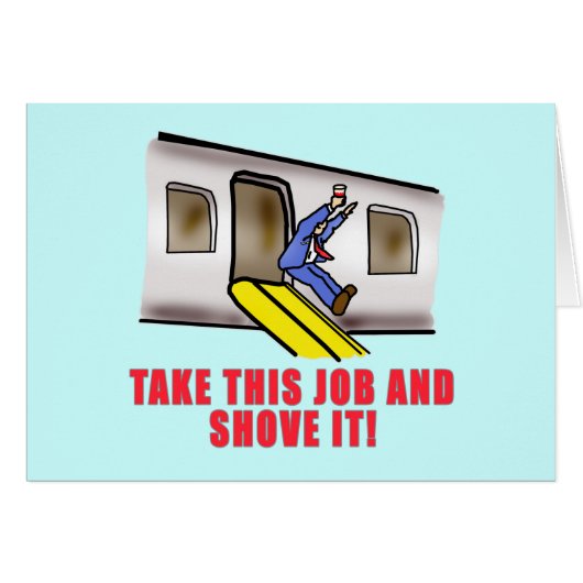 Flight Attendant Emergency Chute Humor Cards (Front Horizontal)