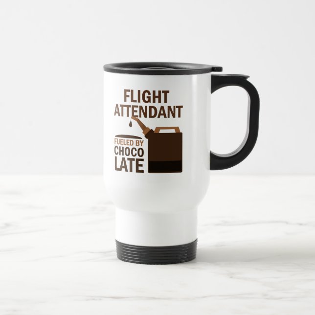 Flight Attendant (Funny) Chocolate Travel Mug (Right)