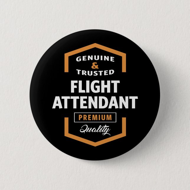 Flight Attendant | Gift Ideas Button (Front)