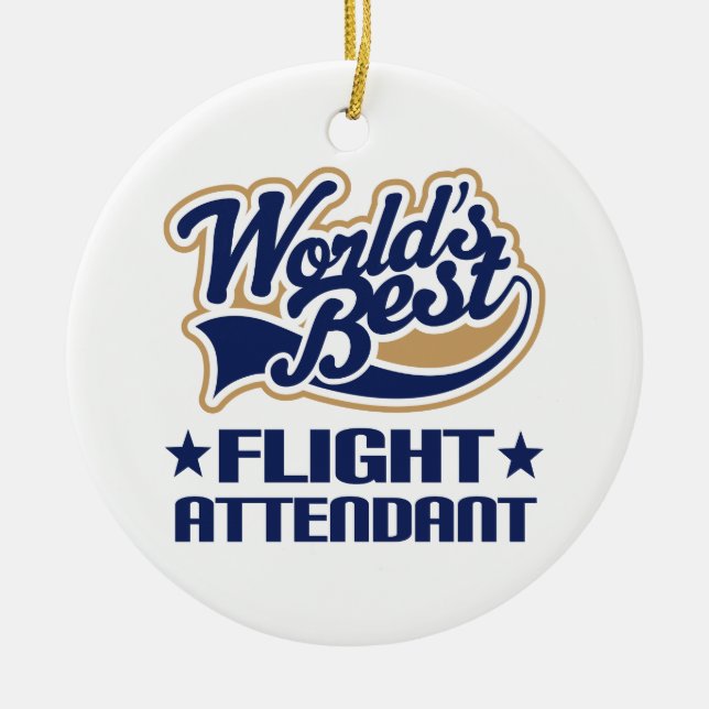 Flight Attendant Gift Ornament (Front)