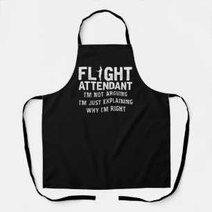 Flight Attendant Joke Always Right Stewardess Apron