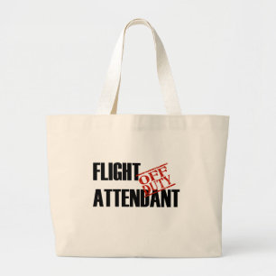 FLIGHT ATTENDANT LIGHT LARGE TOTE BAG