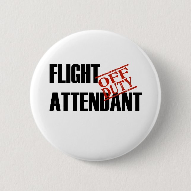 FLIGHT ATTENDANT LIGHT PINBACK BUTTON (Front)