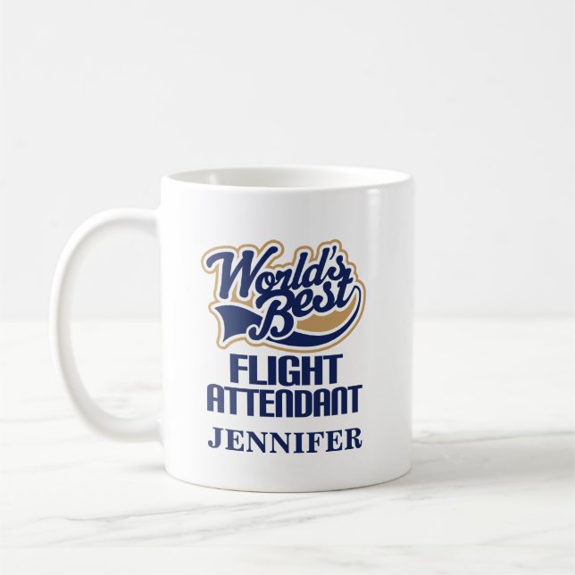 Flight Attendant Personalized Mug Gift (Left)