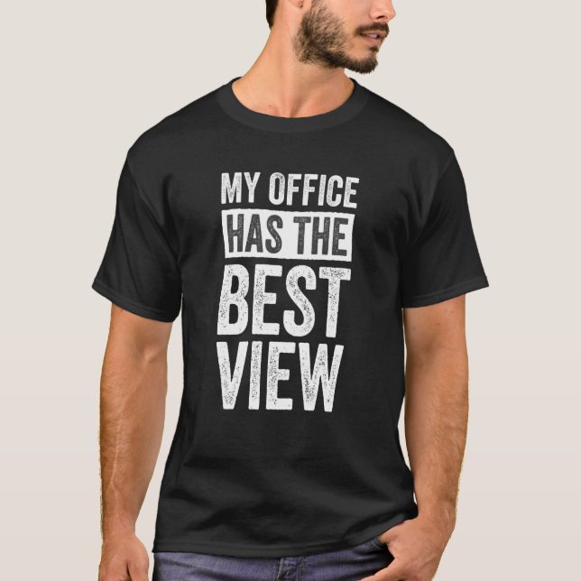 Flight Attendant Pilot My Office Has The Best View T-Shirt (Front)