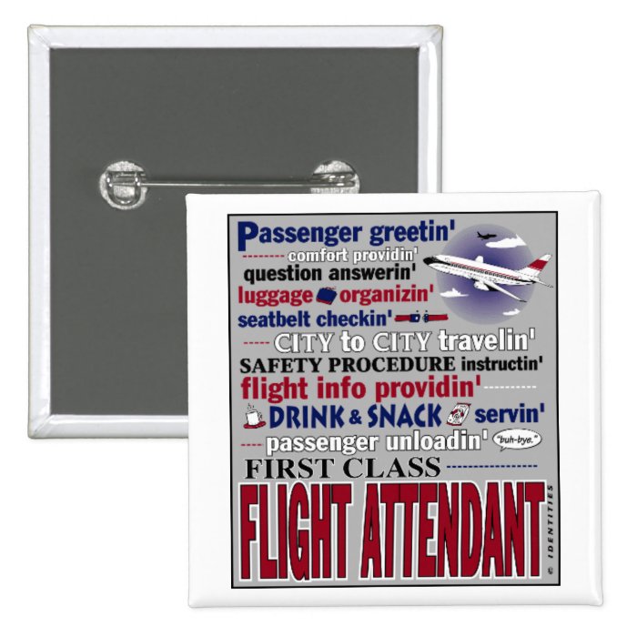 Flight Attendant Pin | Zazzle