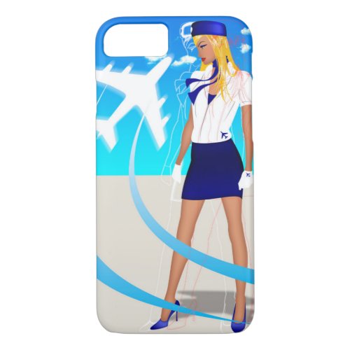 Flight Attendant PNC Boeing Airbus AirPlane Travel iPhone 87 Case