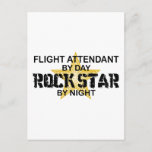 Flight Attendant Rock Star Postcard