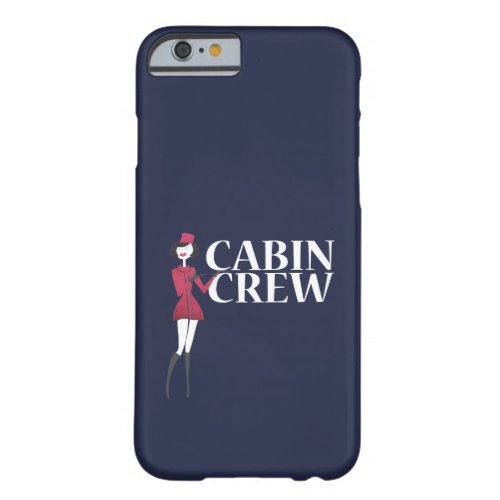 Flight Attendant with Cabin Crew Typography Barely There iPhone 6 Case