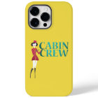 Flight Attendant with Cabin Crew Typography