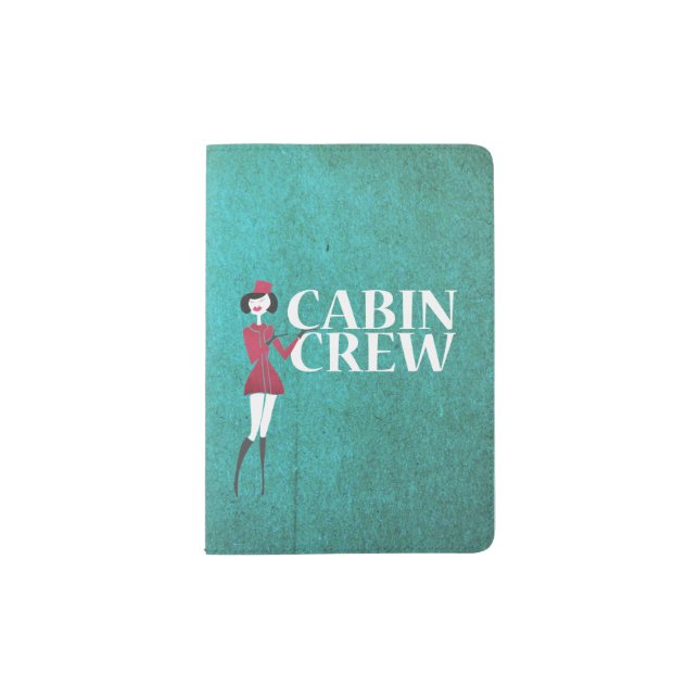 Flight Attendant with Cabin Crew Typography Passport Holder (Front)