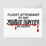 Flight Attendant Zombie Hunter Postcard