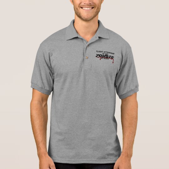 Flight Attendant Zombie Polo Shirt