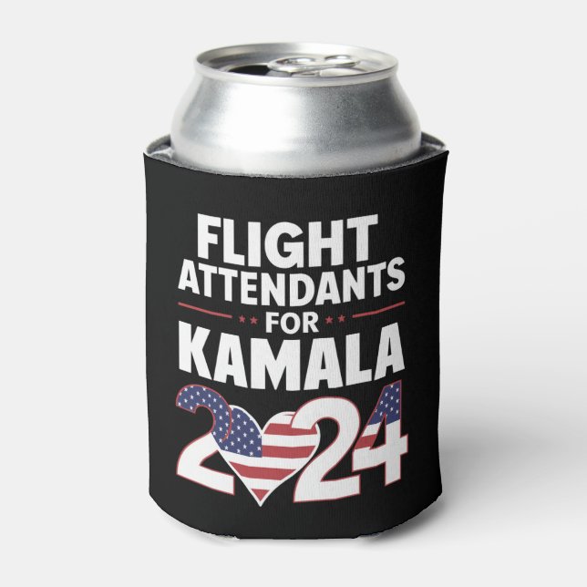 Flight Attendants For Kamala Harris 2024 Election Can Cooler (Can Front)