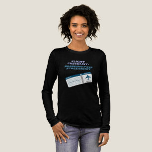 Flight Checklist Boarding Pass Screenshot T-Shirt Tri-Blend Shirt