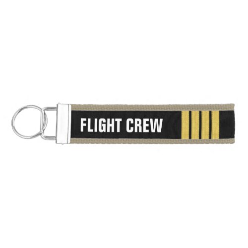 Flight Crew 4 Bar Gold Epaulettes Wrist Keychain