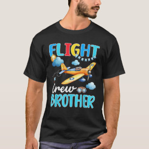 Flight Crew Brother Birthday Squad Airplane Matchi T-Shirt