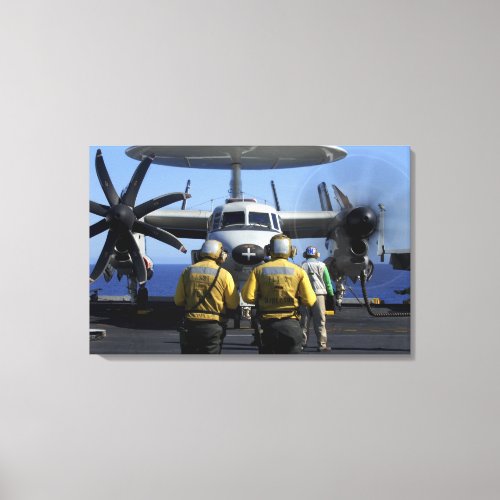 Flight deck directors canvas print