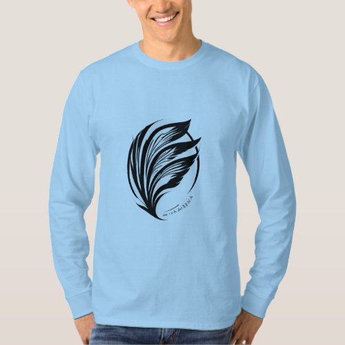Flight in Lines Abstract Wing Art Tee T_Shirt