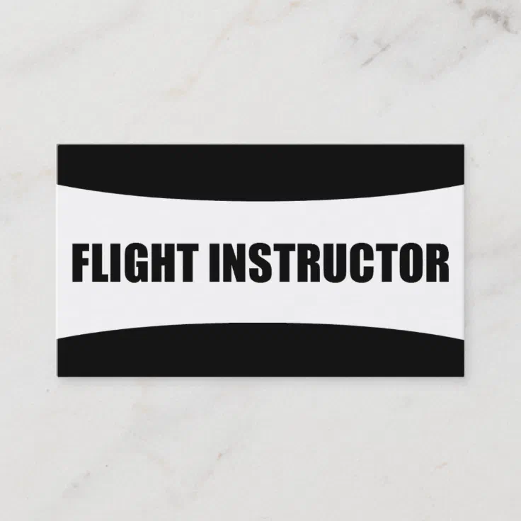 Flight Instructor Business Card Zazzle