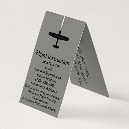 Flight Instructor Business Card Flight Instructor Business Card