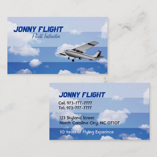 Flight Instructor business cards Zazzle