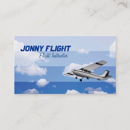 Customizable Flight Instructor business cards