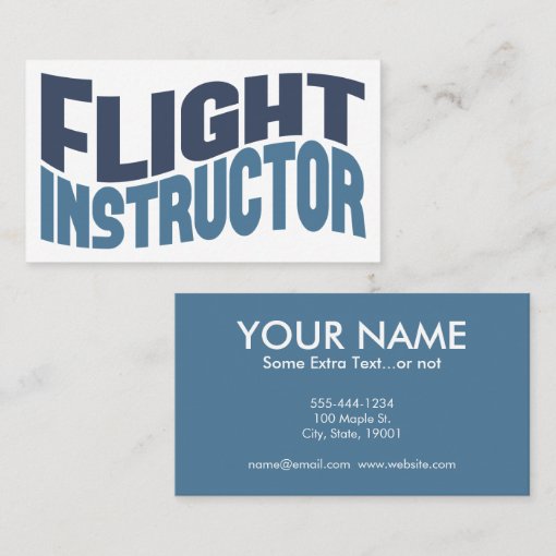 Flight Instructor Business Cards Zazzle
