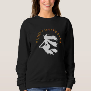 Flight Instructor Costume I Monster Witch Hallowee Sweatshirt