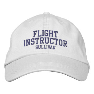Flight Instructor Pilot Personalized Embroidered Baseball Cap