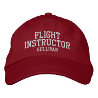 Flight Instructor Pilot Red Custom 