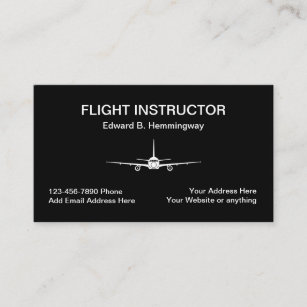 Flight Instructor Theme Business Card Flight Instructor Theme Business Card
