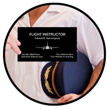 Flight Instructor Theme Business Card by Luckyturtle at Zazzle