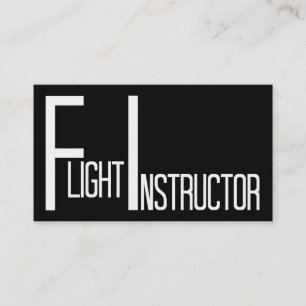 Flight Instructor Word Business Card