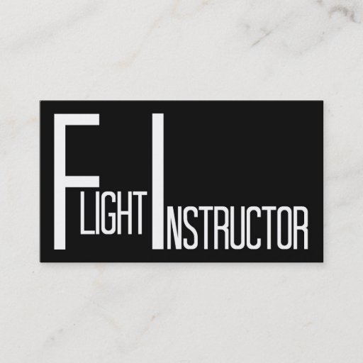 Customizable Flight Instructor Word Business Card