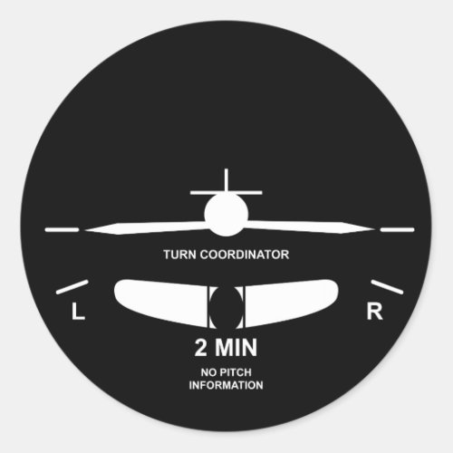 Flight Instruments Classic Round Sticker