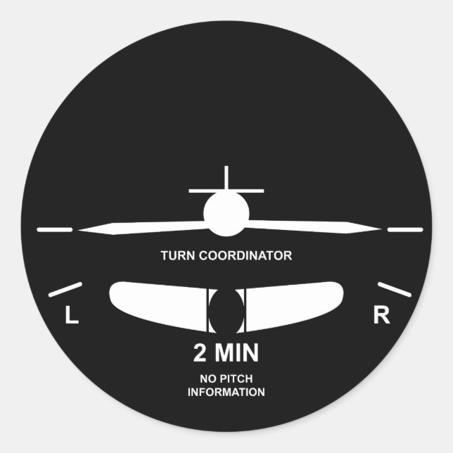 Flight Instruments Classic Round Sticker (Front)