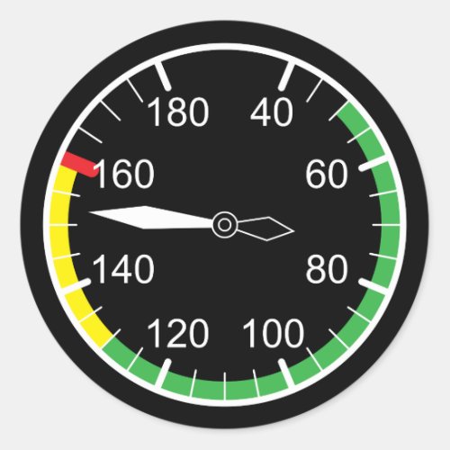 Flight Instruments Classic Round Sticker