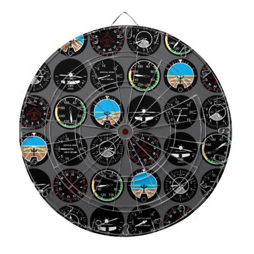 Flight Instruments Dartboard With Darts