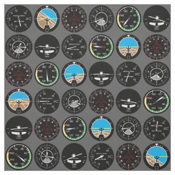 Flight Instruments Fabric by robyriker at Zazzle