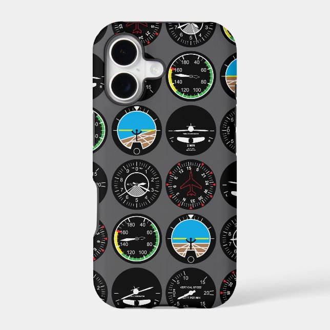 Flight Instruments Iphone Case (Back)