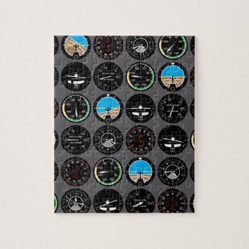 Flight Instruments Jigsaw Puzzle by robyriker at Zazzle