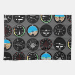 Flight Instruments Kitchen Towel at Zazzle