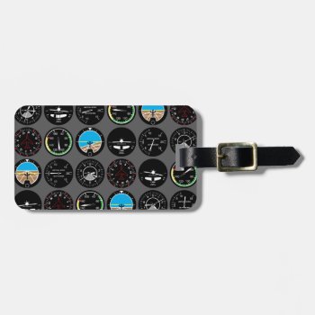 Flight Instruments Luggage Tag by robyriker at Zazzle