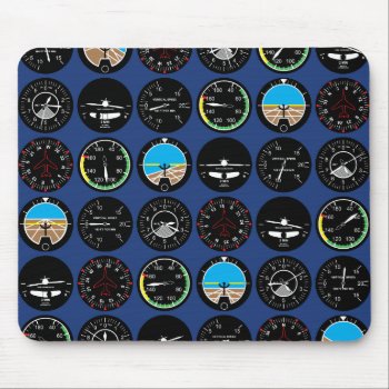 Flight Instruments Mouse Pad by robyriker at Zazzle